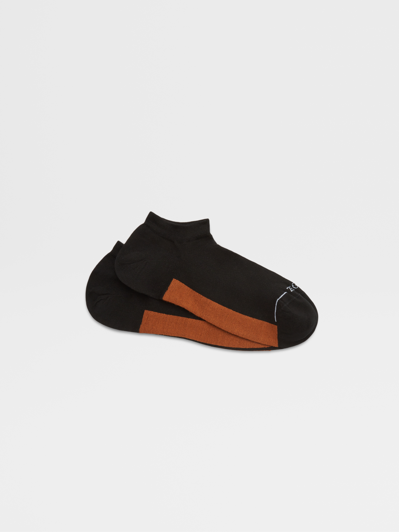 Black Technical Lyocell Zegna 232 Road Brand Mark Sneaker Socks